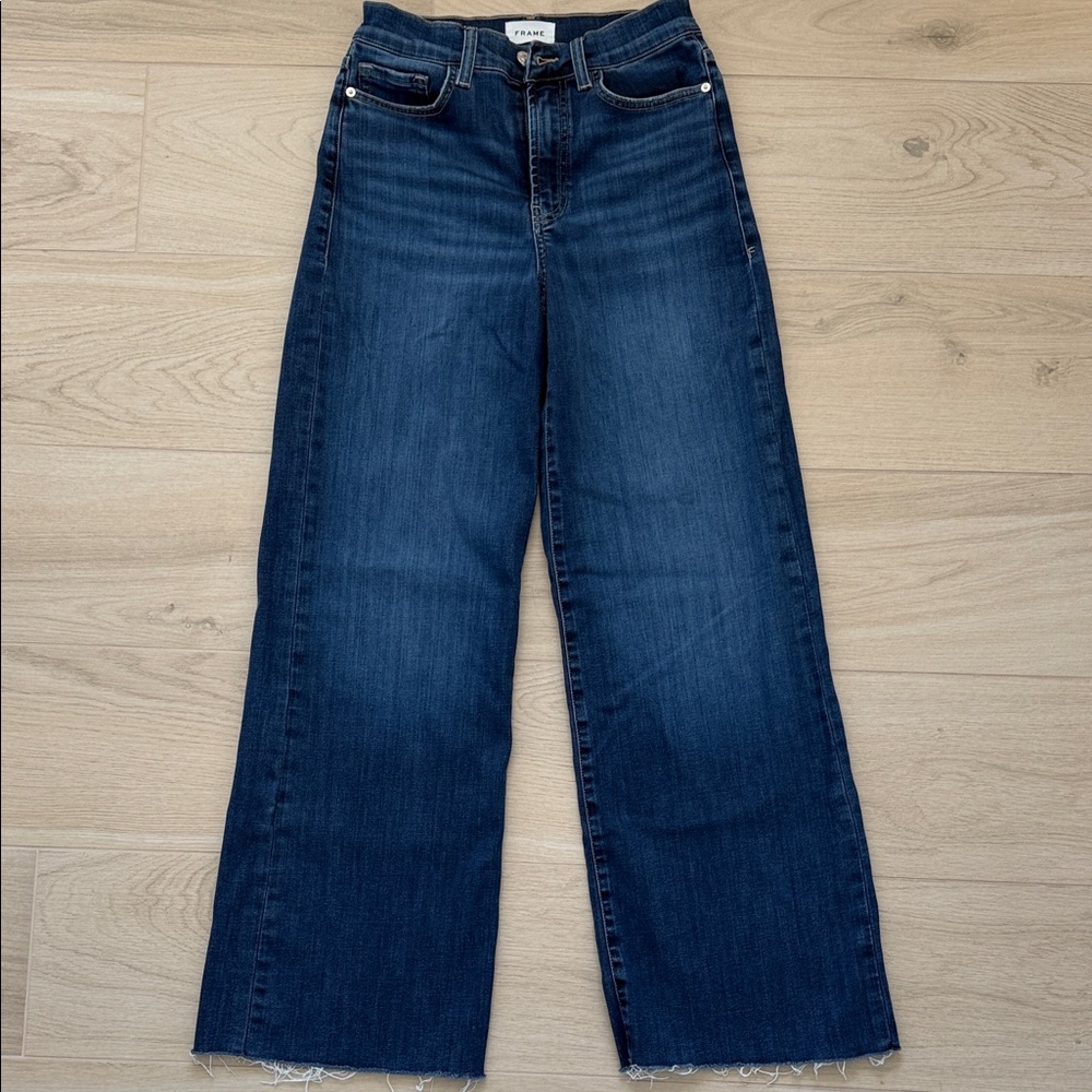 Frame Denim Le Slim Palazzo Indigo Wide-Leg Jeans Size 27
